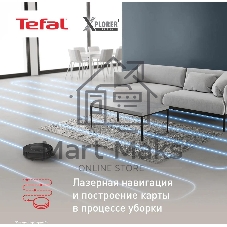 Робот-пылесос Tefal X-plorer Serie 65 RG8L65WH черный, 5200 мАч Li-Ion, уборка сухая/влажная, пылесборник контейнер 0,4 л
