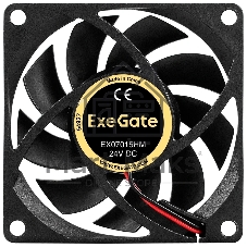 Вентилятор корпусной ExeGate EX07015HM, 70 мм, 2500 об/мин, 23 дБ, Molex, без подсветки