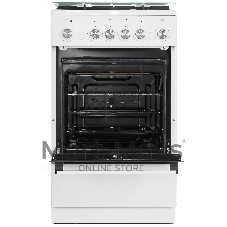 Плита комбинированная De Luxe 5040.40ГЭ (КР) ЧР белый, конфорок 4 шт, духовка 43 л, 50 см x 85 см x 50 см