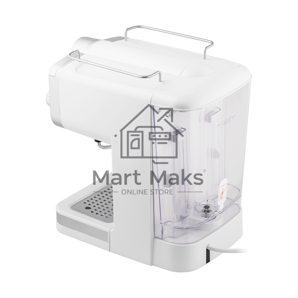 Кофеварка рожковая Maunfeld MF-735WH PRO белый, исп. кофе - молотый, 1.25 л, 1100 Вт, 15 Бар
