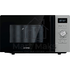 Микроволновая печь Gorenje MO20A4XH нержавеющая сталь/черный, 20 л, 800 Вт, переключатели - кнопки/поворотный механизм