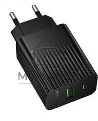 Сетевое зарядное устройство BOROFONE (6941991122873) BAS76A 1USB+1Type-C 3.0A QC3.0 PD 30W черный