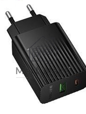 Сетевое зарядное устройство BOROFONE (6941991122873) BAS76A 1USB+1Type-C 3.0A QC3.0 PD 30W черный