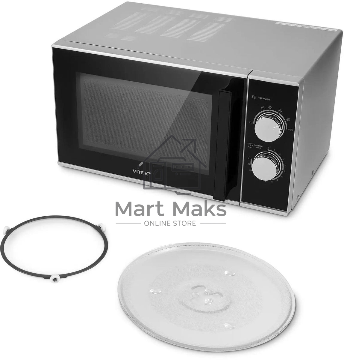 Микроволновая печь Vitek VT-MW0823 23л. 900Вт серебристый/черный