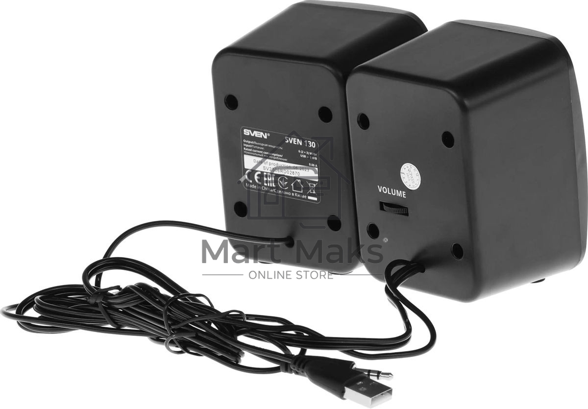 Акустическая система SVEN 130, черный (6 Вт, питание USB)