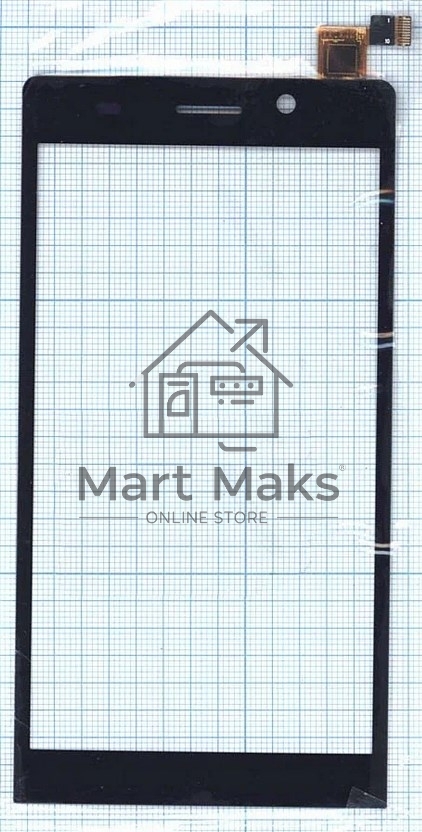 Сенсорное стекло (тачскрин) для Highscreen Thor, черное