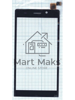 Сенсорное стекло (тачскрин) для Highscreen Thor, черное
