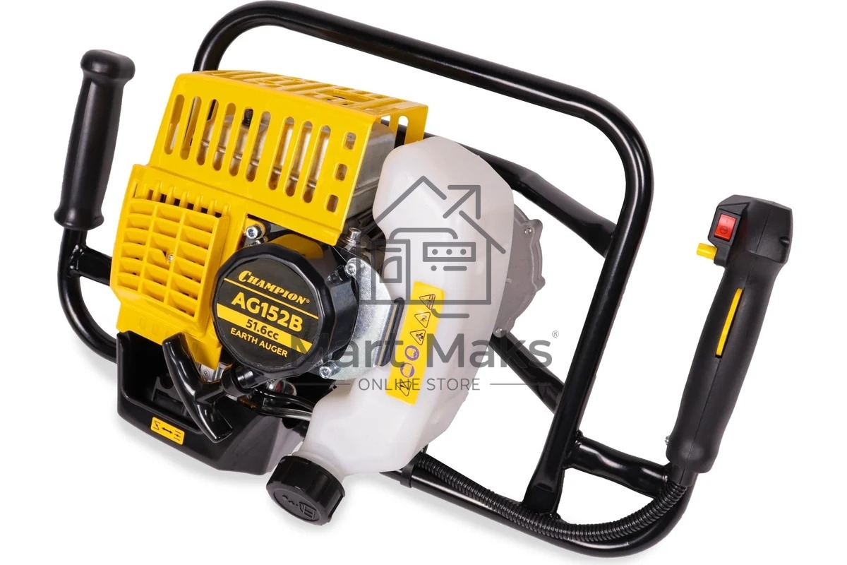 Мотобур CHAMPION AG152B 1,46кВт 51,6см? 9,2кг без шнека