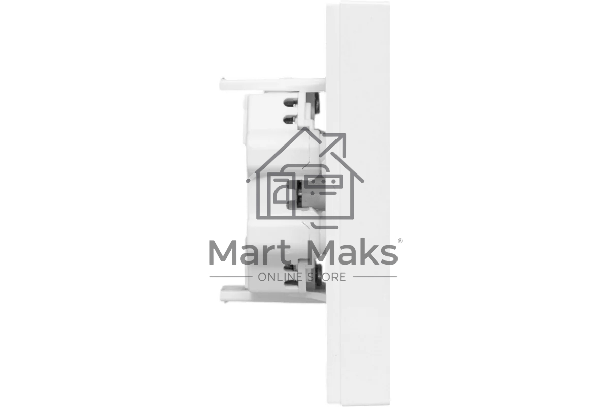 Розетка 2-м EKF UP1-SOW-200 СП Эпика 16А без заземл. без защ. шторок с рамкой механизм бел.