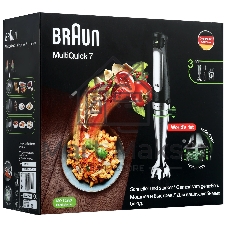 Блендер погружной Braun MQ7025X черный, 1000 Вт, плавная регулировка