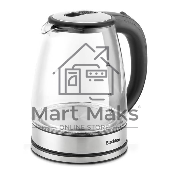 Электрочайник Blackton Bt KT1729G черный/серебристый, 1.8 л, 1500 Вт, скрытый нагревательный элемент