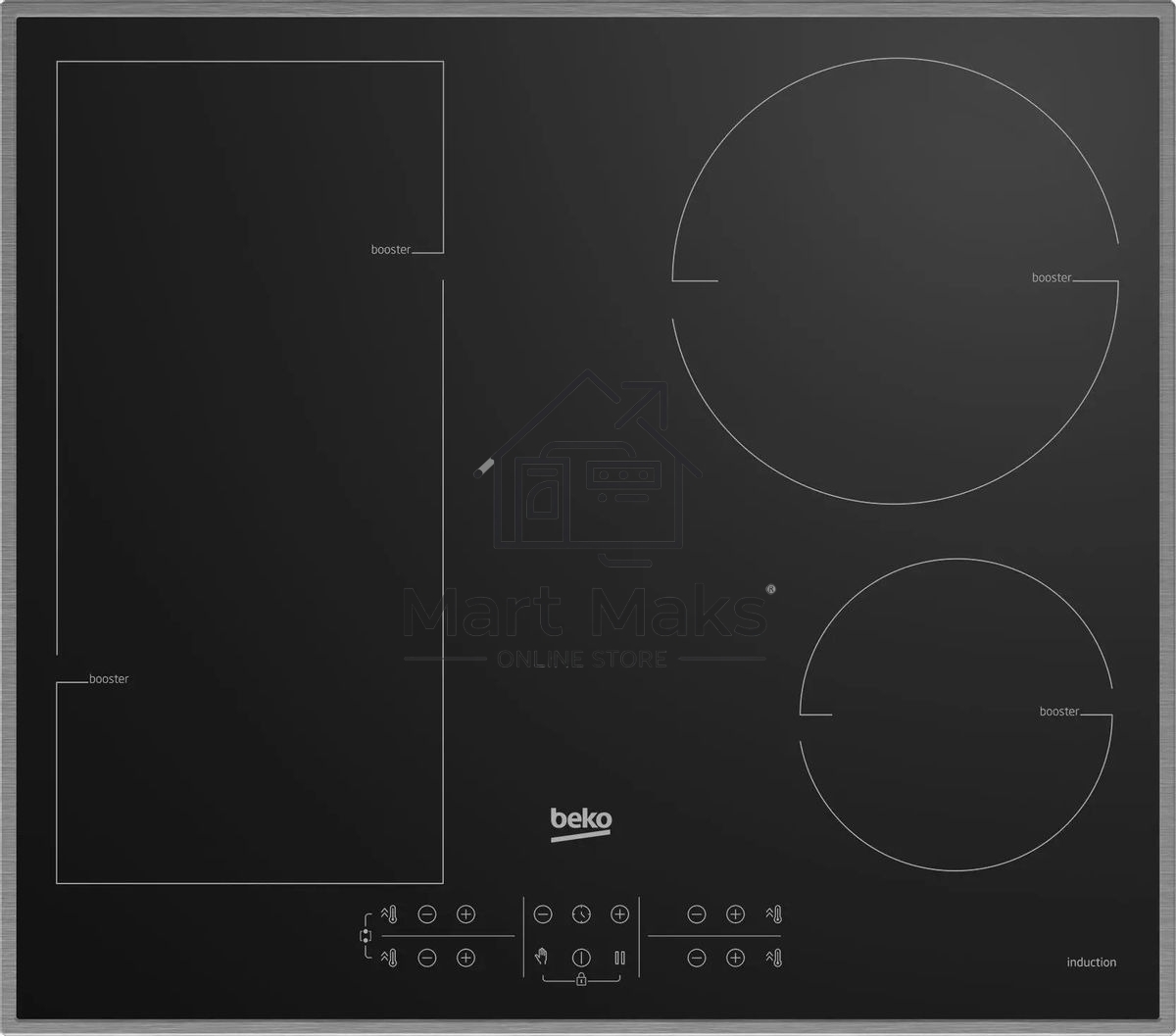 Встраиваемая индукционная варочная поверхность Beko HII 64200 FMTX, черный