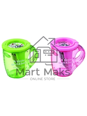 Точилка для карандашей ручная Deli Cup E0551, 2 отверстия, пластик, ассорти, дисплей