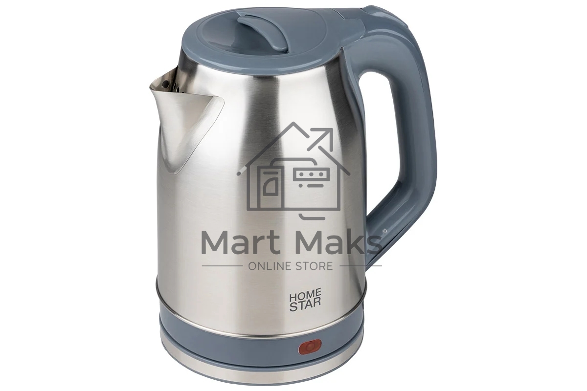 Чайник электрический HOMESTAR HS-1005 2,3 л, 1800 Вт, нержавейка, серый
