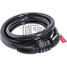 Замок тросовый Зубр Стандарт, кодовый, с неизменяемым кодом, длина троса - 1200мм, d 8мм. 37267-120