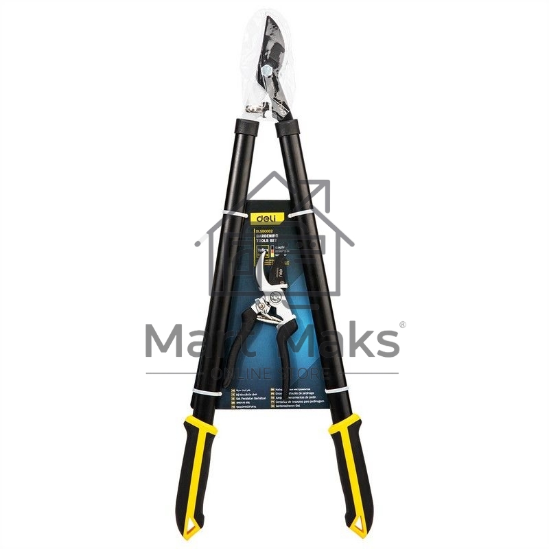 Набор сучкорез + секатор Deli DL580002 Набор из двух предметов. Сталь 55С. Термообработанная поверхность. Комбинированная ручка с полипропиленновым и термопластичным покрытием.