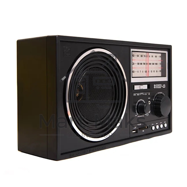 Радиоприемник ЭФИР 13 УКВ 64-108МГц, бат. 4*R20, 220V, USB/SD/microSD/AUX