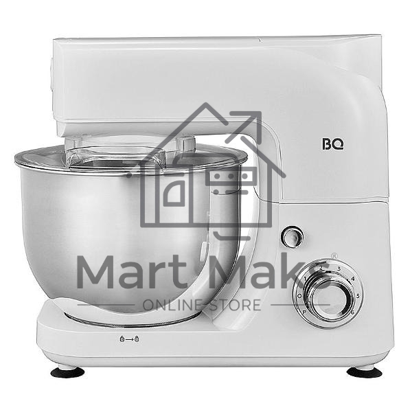 Планетарный миксер BQ MX520 White. Макс. мощность: 1600 Вт, Регулировка скорости: 6 скоростей + импульсный режим