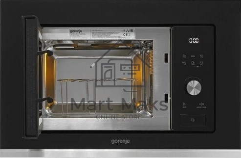 Встраиваемая микроволновая печь GORENJE BMX201AG1BG Электронное управление, черный, объем: 20 л