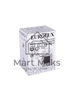 Тепловентилятор EUROLUX ТВК-EU-2, серый, 1800 Вт, 22 м2, термостат, 3 режима 67/2/7