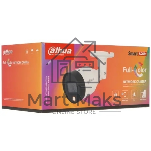 Уличная цилиндрическая IP-видеокамера Dahua DH-IPC-HFW1439SP-A-LED-0280B-S4, Full-color 4Мп, 1/3” CMOS, объектив 2.8мм, LED-подсветка до 30м, IP67, корпус: металл
