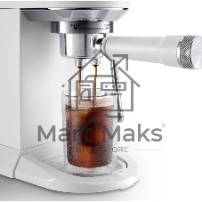 Кофеварка рожковая DeLonghi EC890.WI белый, молотый, 1,1 л, 1450 Вт, 15 бар