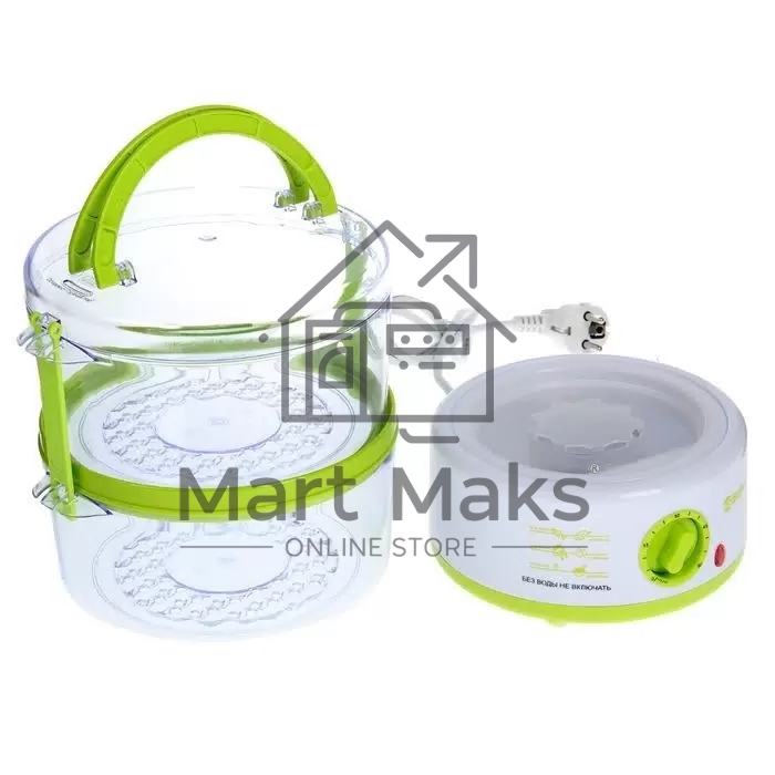 Пароварка электрическая Sakura SA-7213GR 2ч (5,0л) 500Вт бел/зел