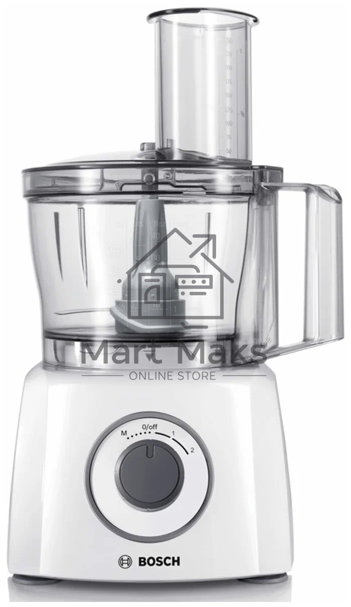 Кухонный комбайн Bosch MCM3200W, 800 Вт, 2 скорости, чаша 2300 мл.