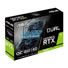Видеокарта Asus GeForce RTX 3060 Dual OC Edition (LHR), 12 GB GDDR6, 192 bit, 3xDisplayPort, HDMI, GPU 1837 MHz