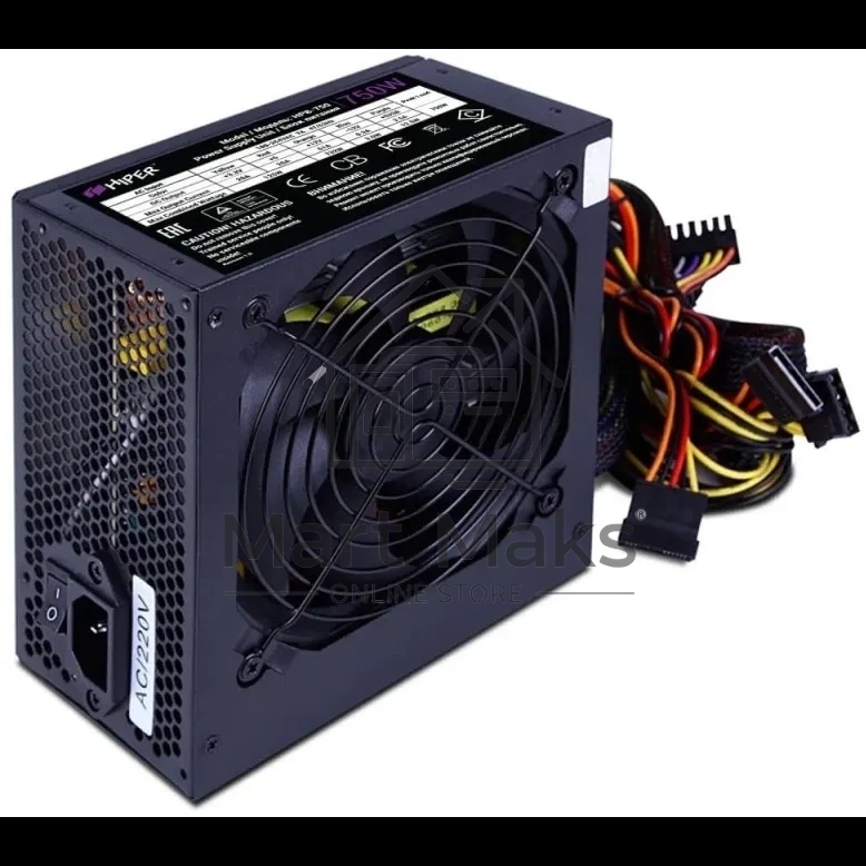 Блок питания HIPER HPB-750, 750Вт, 80 PLUS Bronze, 120мм, черный