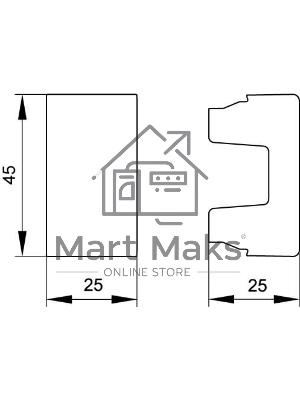 Заглушка DKC Viva 45116 1 модуль серая