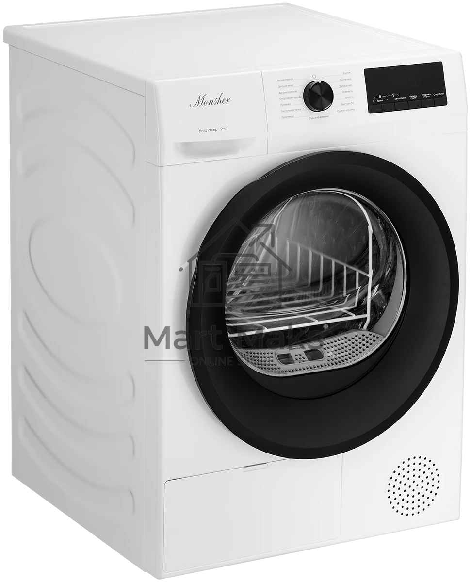 Сушильная машина MONSHER MDM 660 Blanc белый, 9 кг, сушка - тепловой насос, программ - 15, 60 x 85 x 68.5 см