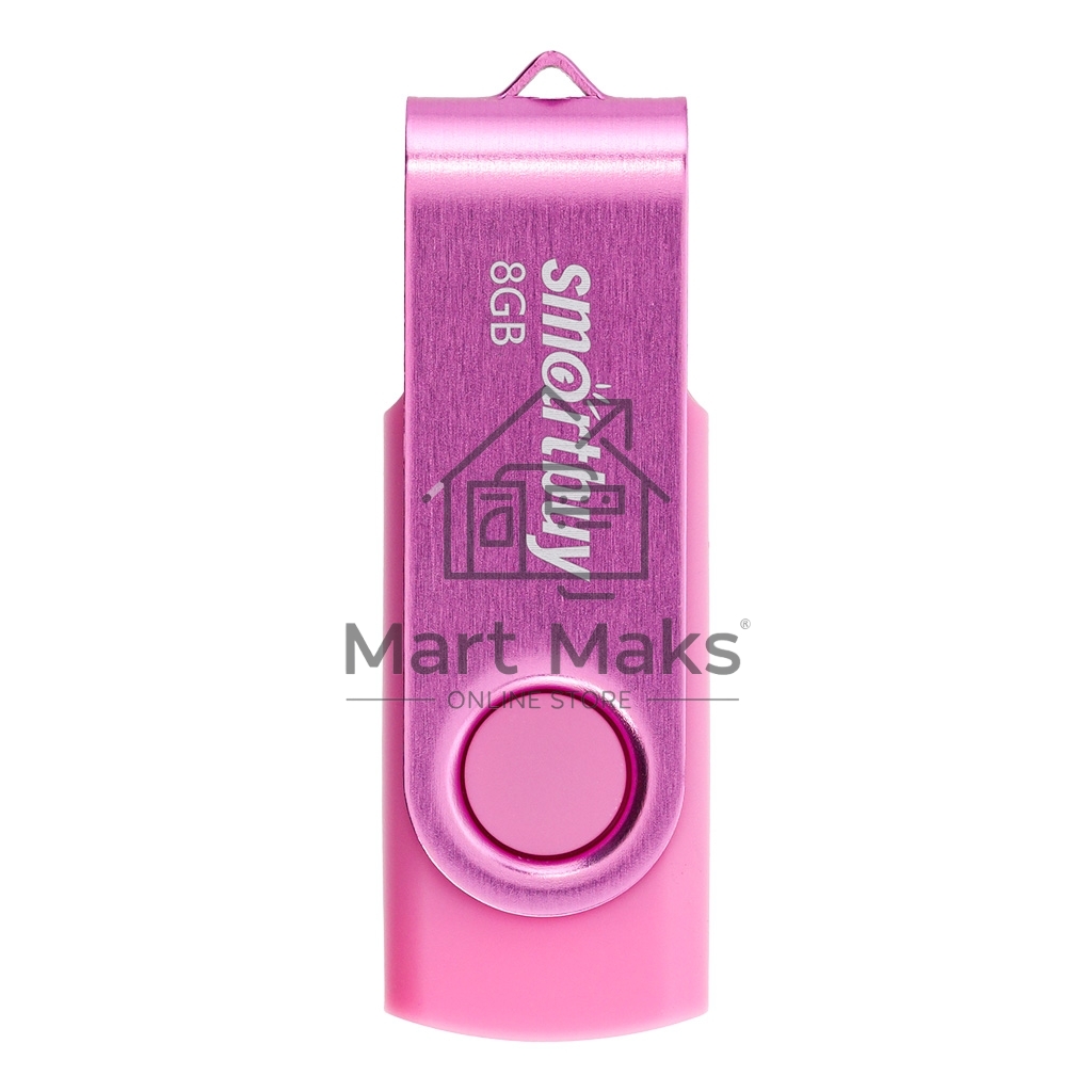 Флешка USB R/W SmartBuy R/W Twist Pink (SB008GB2TWP), 8Gb, USB 2.0, R/W 15/5, розовый