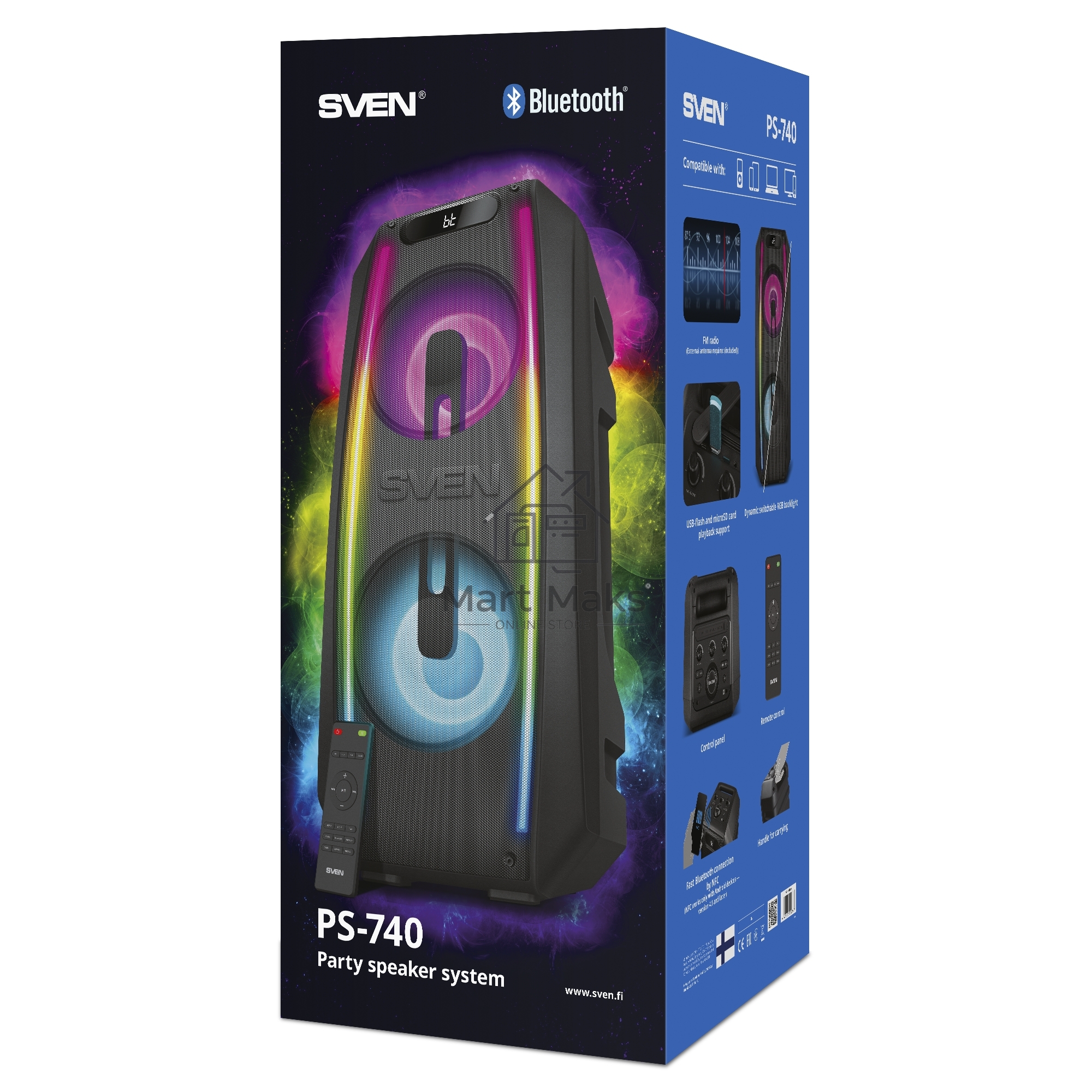 Портативная колонка Sven PS-740, черный