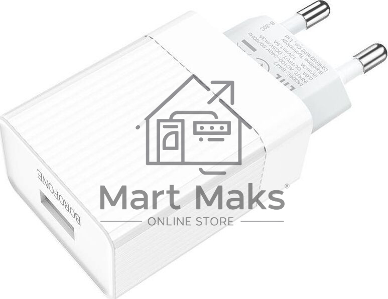 Сетевое зарядное устройство BOROFONE (6931474728296) BA47A Mighty 1USB QC3.0 белый