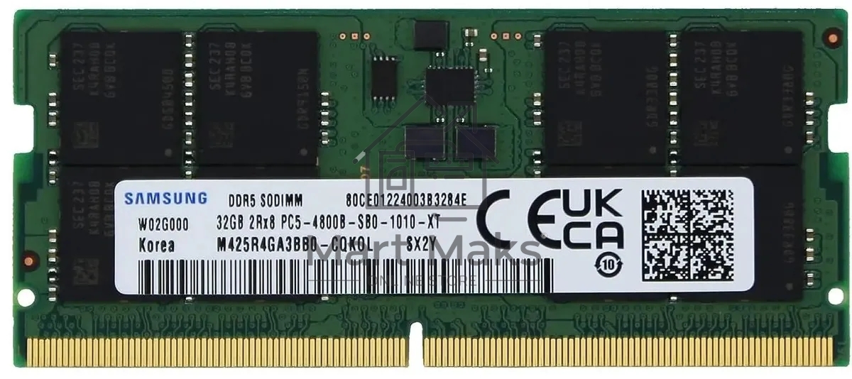Оперативная память Samsung, DDR5, 32GB (1x32GB), 4800MHz, CL40, SO-DIMM