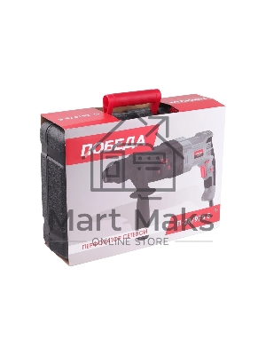 Перфоратор ПОБЕДА П-28/975Б, SDS+, 975Вт, макс. диаметр сверления 28 мм, 1200об/мин, 5300уд/мин, быстрозажимной патрон, дополнительная рукоятка, глубиномер, кейс