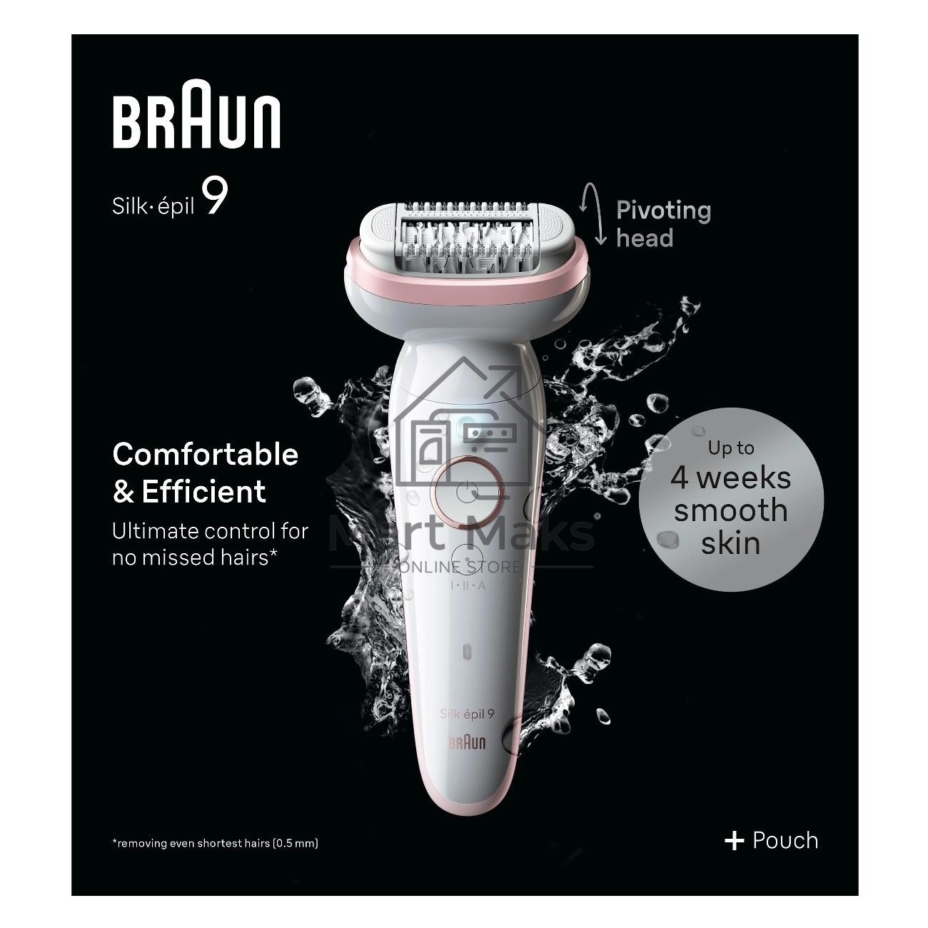 Электрический эпилятор BRAUN SES9-000 розовое золото/белый
