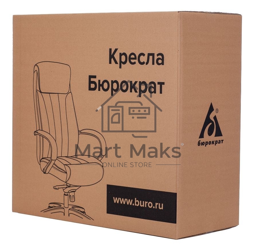 Кресло руководителя Бюрократ T-898SL/BLACK черный, искусственная кожа, крестовина хром
