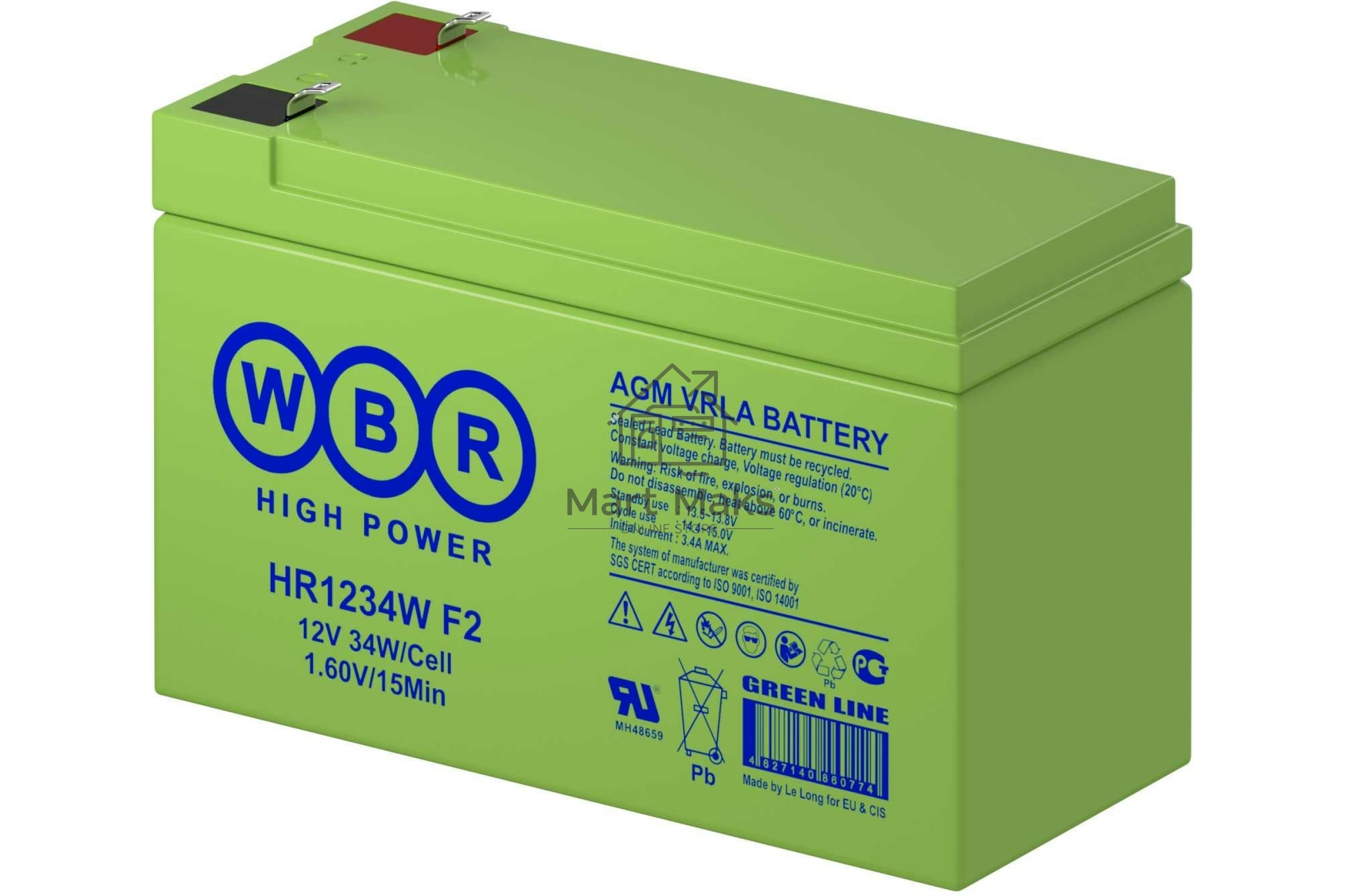 Батарея WBR HR 1234W (12V 9Ah)
