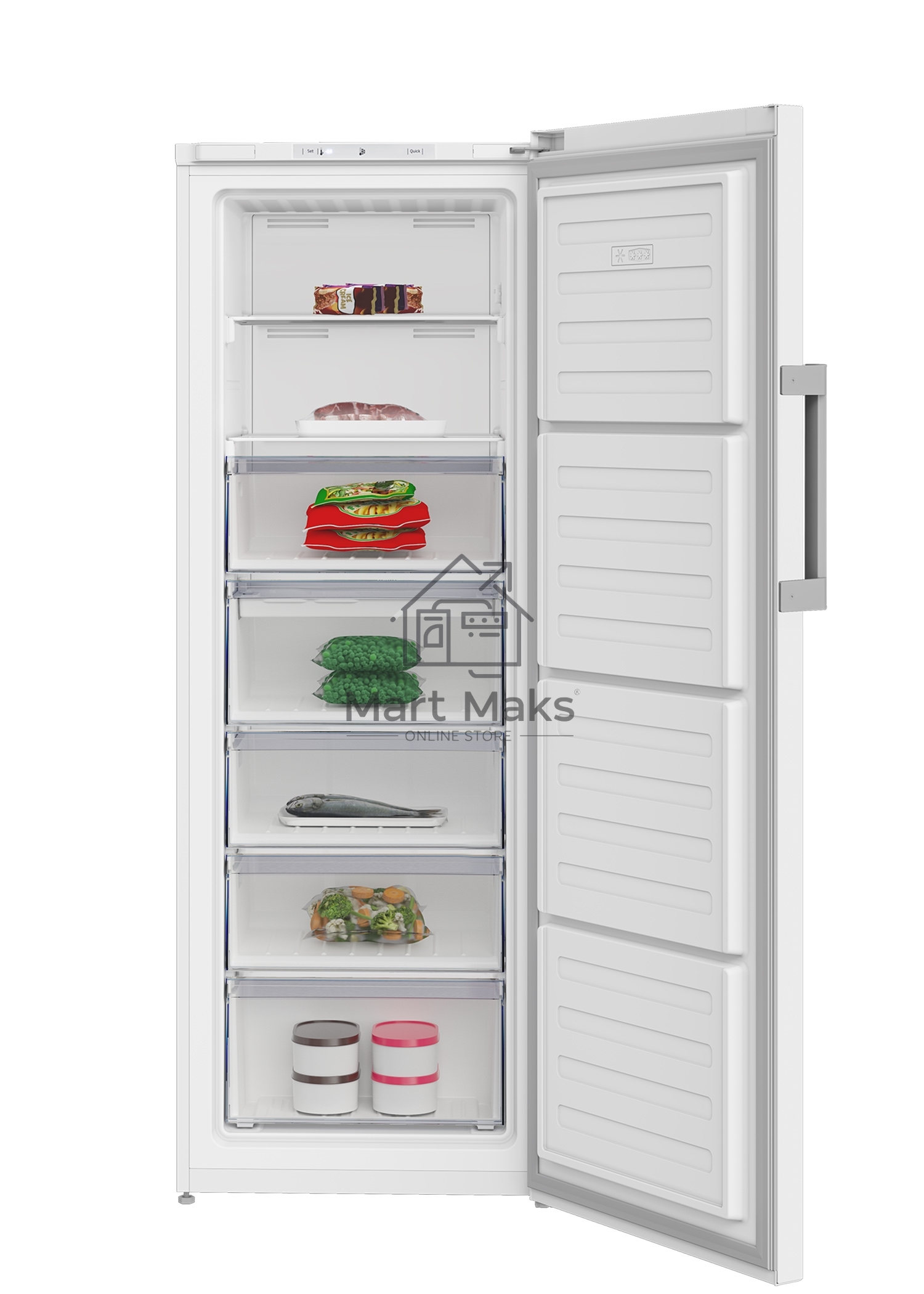 Морозильная камера Beko B1RFNK292W, белый, 255л, 7 ящиков