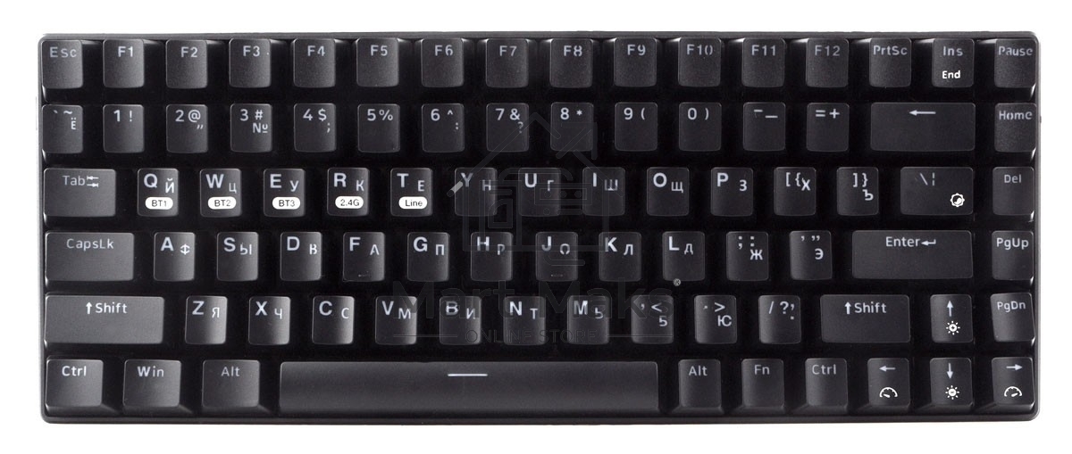Клавиатура Gembird KBW-G510L проводная + беспроводная, USB, черный