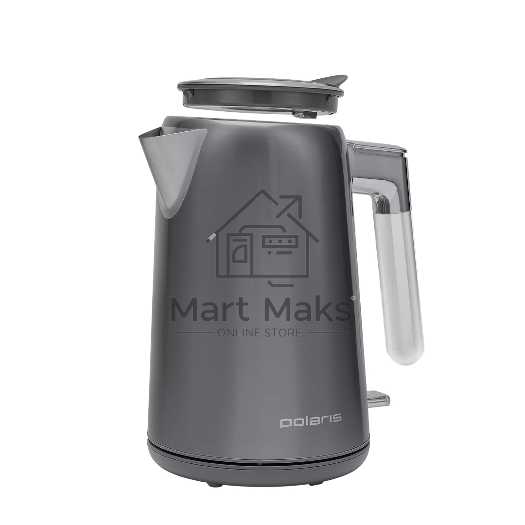 Чайник электрический Polaris PWK-1746СA серый, 1.7 л, ВЕРХ. ЗАЛИВ, нерж.