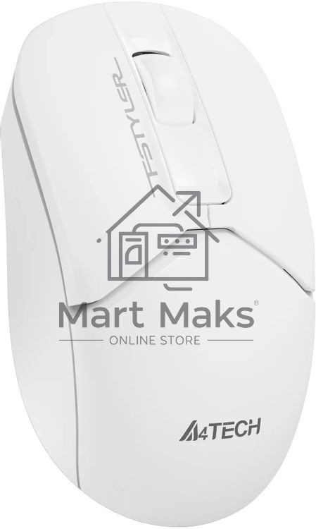 Мышь беспроводная A4Tech Fstyler FG12S белый, 1200 dpi, радиоканал, USB, кнопки - 3