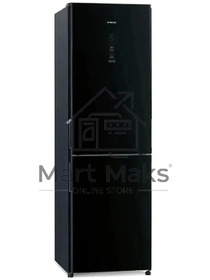 Холодильник Hitachi R-BG410PUC6X GBK черный двухкамерный 215/105л морозилка снизу, No Frost