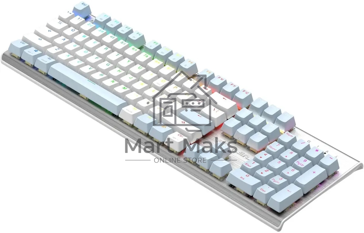 Клавиатура A4Tech Fstyler FS100 Neon проводная, USB, синий/белый