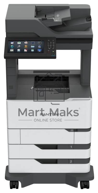 МФУ Pantum BM7800FDN, Mono laser, A4, 52 ppm (max 300000 p/mon), 1.2 GHz, 1200x1200 dpi, 2048 MB RAM, Duplex, paper tray 2*550 pages, USB, LAN, start. cartridge 11000 pages