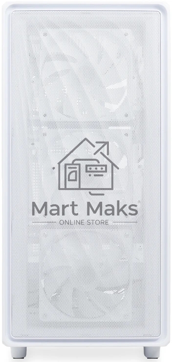 Компьютерный корпус HSPD M510, Mesh Mid Tower, белый, TG, 0.5 SPCC, 4x120мм ARGb ATX, mATX, mITX 180/280/160мм 1x2.5