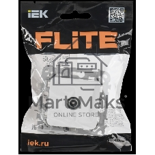 Розетка TV экранированная проходная тип M РТВм-1-1-2-ФлБ белый FLITE