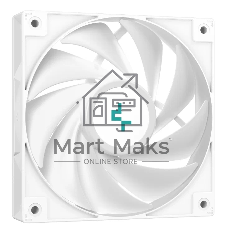 Кулер для процессора DEEPCOOL AG400 DIGITAL WH ARGB белый, 120 мм, алюминий/медь, 2100 об/мин, 31.6 дБ, 4 pin, 220 Вт, 152.7 мм